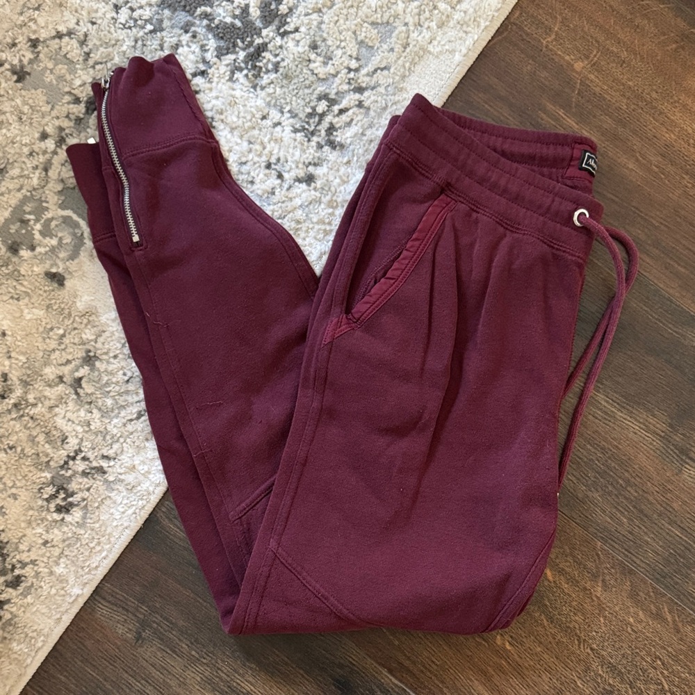 Abercrombie Burgundy Jogger Pants
